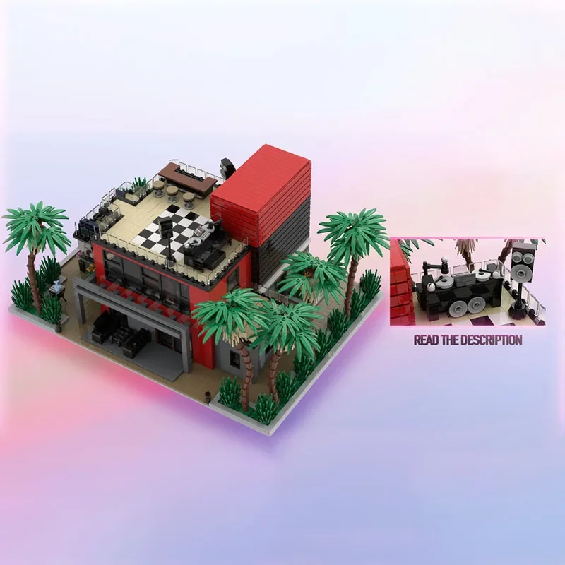 新しいMOCビルディングブロック、建築模型、海辺の都市、家、子供のおもちゃ、ギフト、DIY組み立てセット