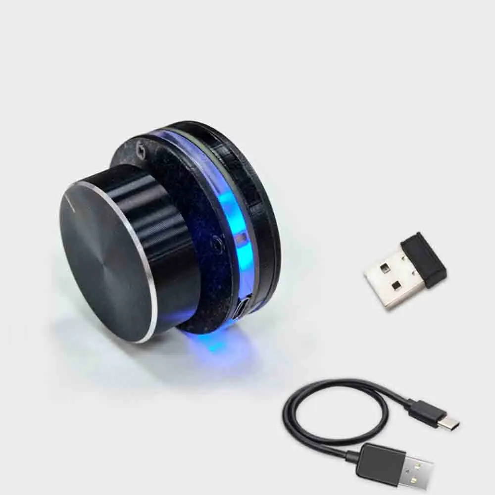 

Кнопка EC11, 2,4G/USB, двойной режим, ручка регулировки громкости для системы Android, кабель Type-C, контроллер регулировки мультимедиа с RGB-подсветкой