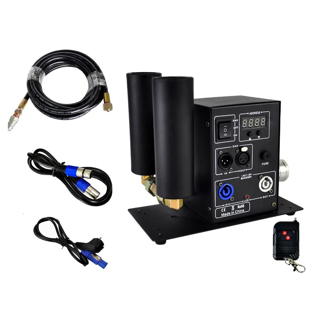 Special Effect Event DMX512 Digital Cannon Co2 Jet Fog Machine For Stage DJ Disco Bar Nightclub With 6m Gas Hose