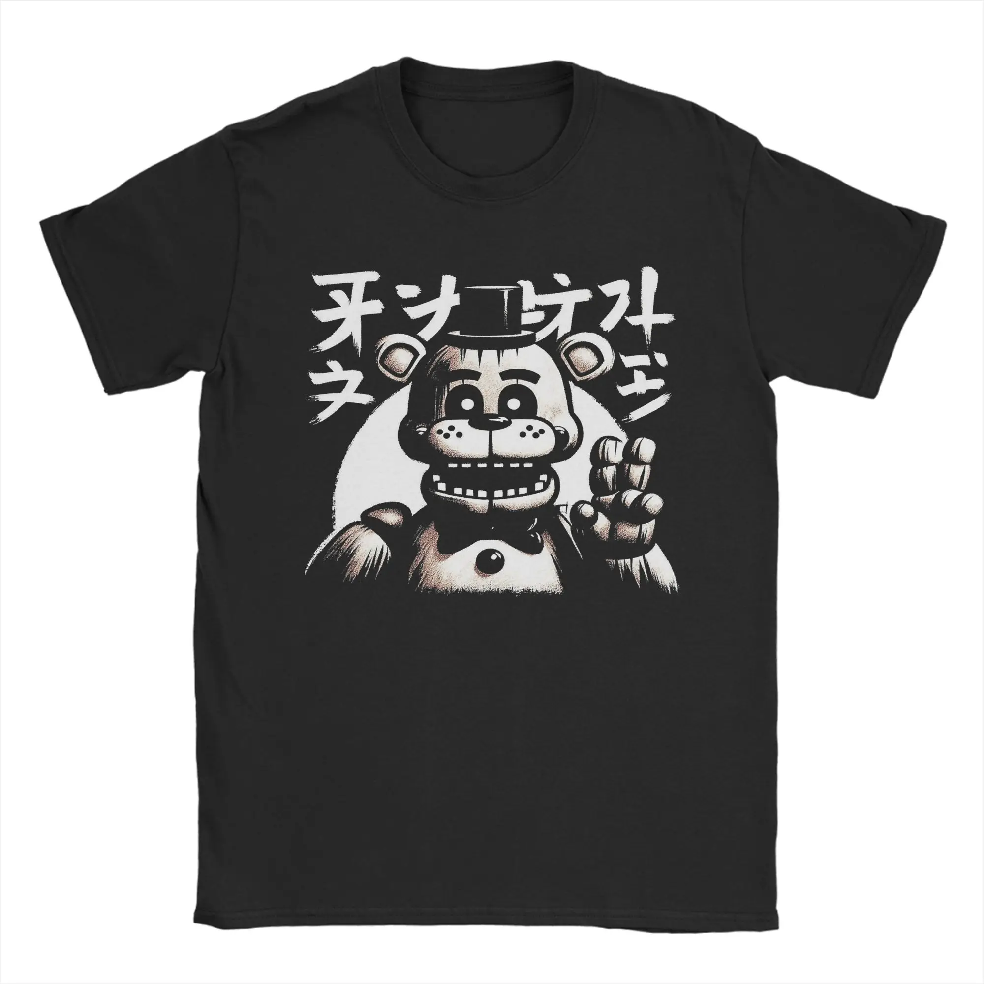 

Vintage FNAF Japan Springtrap Five Nights At Freddy's T-Shirt Men Round Neck Cotton T Shirt Short Sleeve Tee Shirt Gift Tops