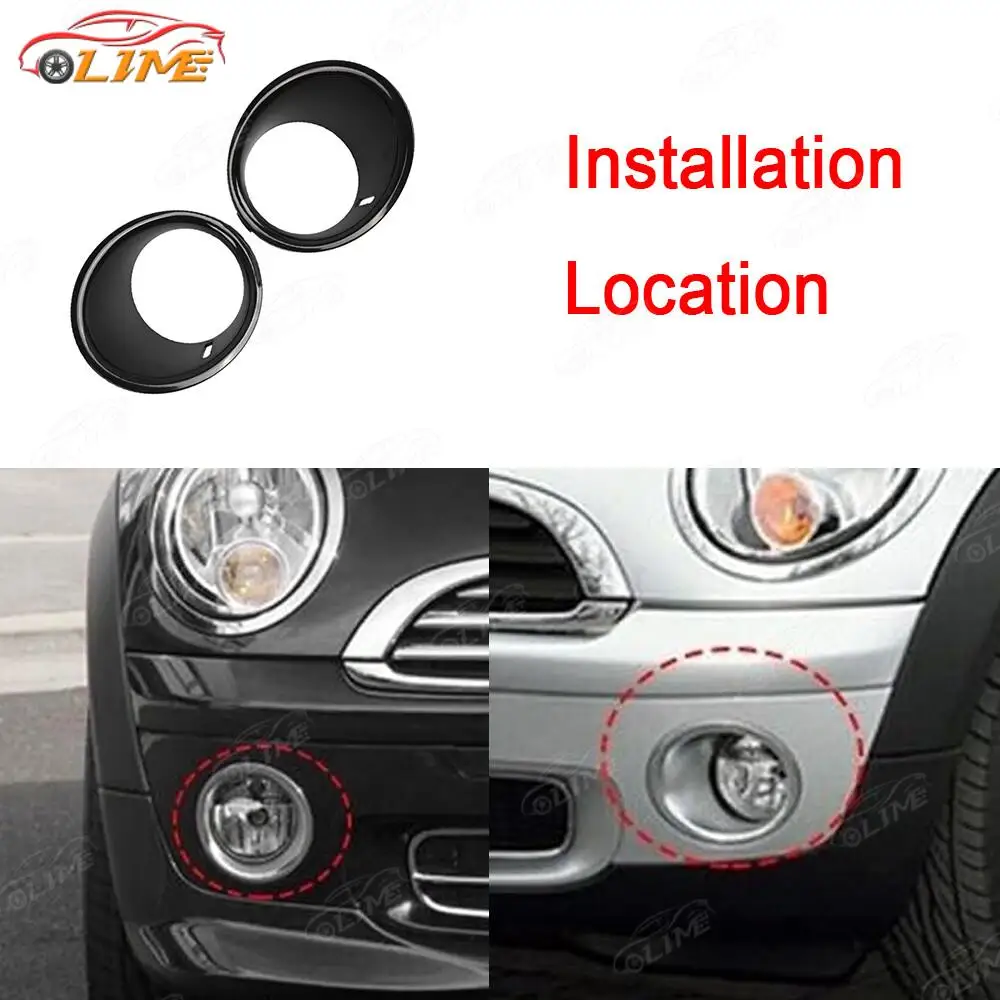 

Car front fog lamp frame 2 decorative parts suitable for BMW Mini Cooper R55 R56 R57 2007-2011