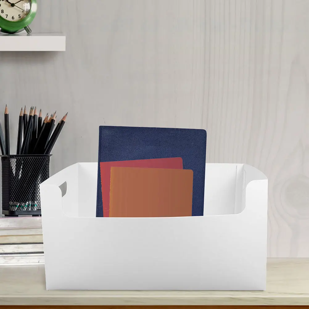 3pcs Magazine File Holder Abs Desktop Organizer For Documents Papers Magazines Storage Box Sundries Basket Household Organizer