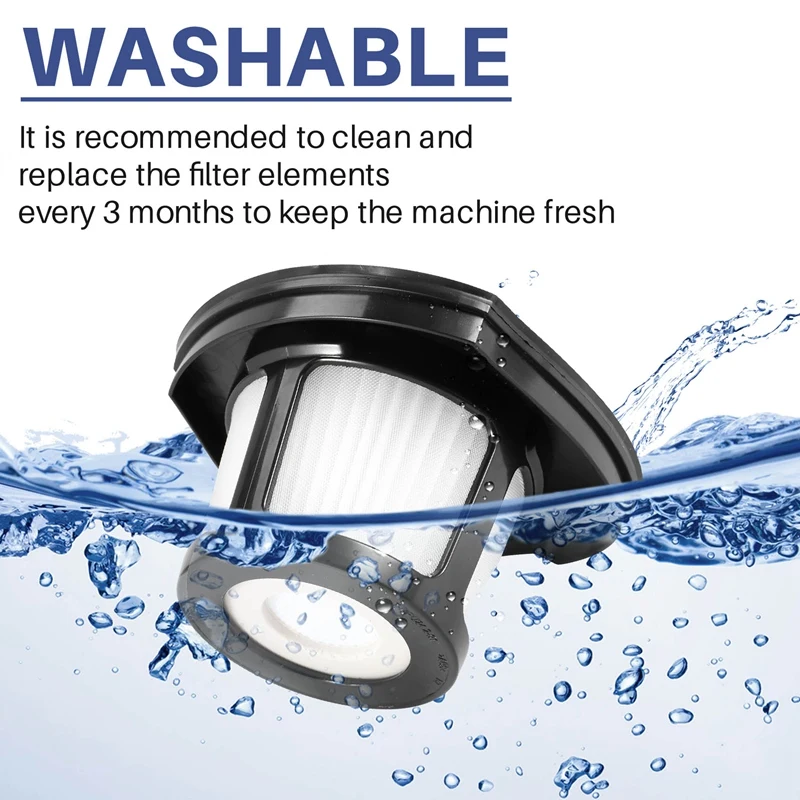 ตัวกรอง 3 แพ็คสําหรับ Bissell 2390 2390A 2389 ยางลบผมสัตว์เลี้ยงไร้สายสัตว์เลี้ยงเครื่องดูดฝุ่นมือ Part 614212 1614203 1614204