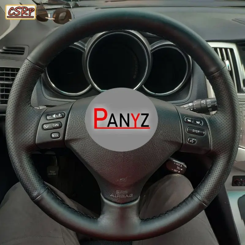 Car Steering Wheel Cover For Lexus RX330 RX400h RX400 2004-2007 Toyota Corolla Verso Camry DIY Hand-sewn Microfiber leather