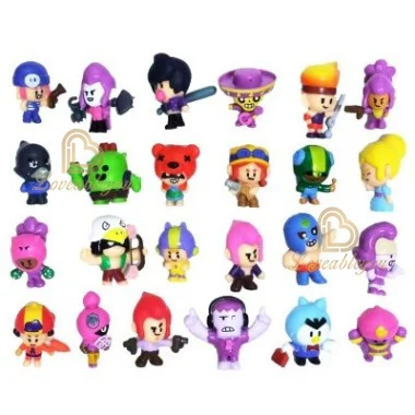 24pcs Anime Mini Figures Accessories Charms Poco Spike Nita Cute Cartoon Heroes Model Toys Game Collectibles for Children Gift