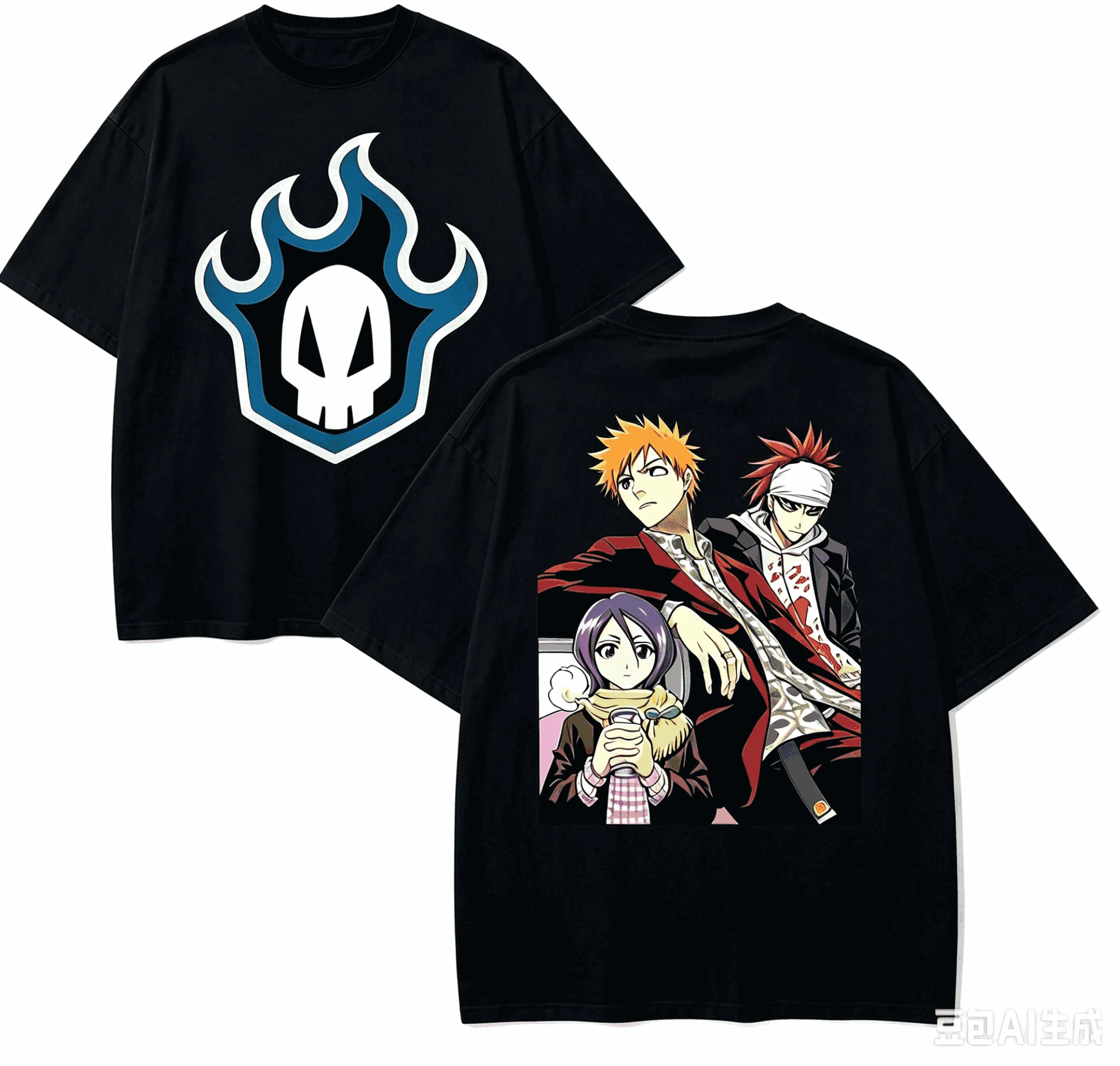 Bleach Anime Lover T-shirt Harajuku Cotton New Model High Street Retro Fashion Oversized Unisex hot product Classic high quality