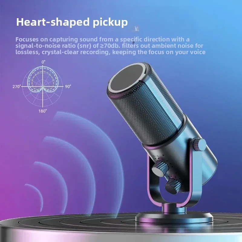 DCM05 desktop condenser microphone computer live streaming host Karaoke live recording noise reduction microphone