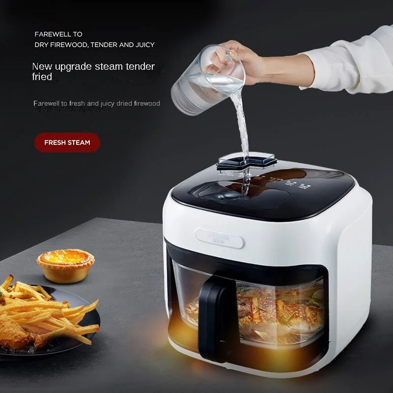 Deyahe Steam Air Fryer Glass Inner Liner Household No-turn 2023 New Steaming, Baking and Frying Machine Intelligent