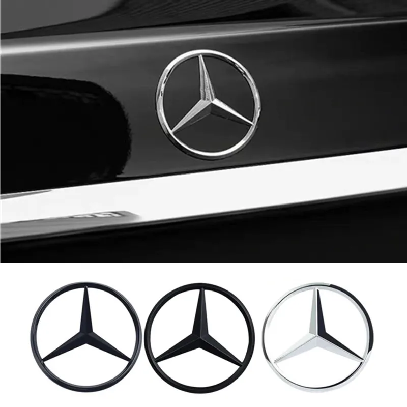 9cm ABS Car Rear Decal Trunk Emblem Sticker for Mercedes Benz S320 W164 W203 W204 W168 C180 E320 A200 CLA CLK CLS ML