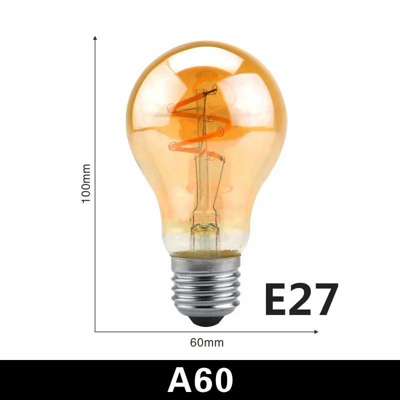 LARZI E14 E27 Spirale Licht G80 G95 G125 LED Glühlampe 220V 4W 2200K Retro Vintage Lampen dekorative Beleuchtung dimmbare Edison Lampe 6