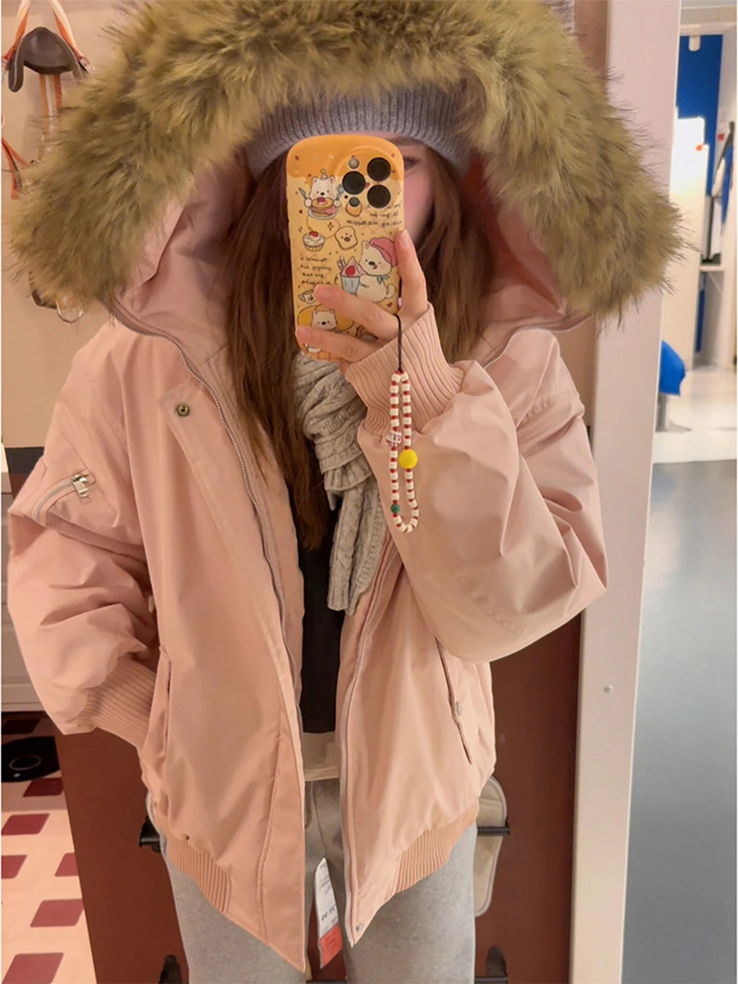 

Мужская хлопковая куртка Dopne с капюшоном и воротником из искусственного меха, теплая зимняя, не объемная, с вышивкой орла с горы Тай, повседневная верхняя одежда