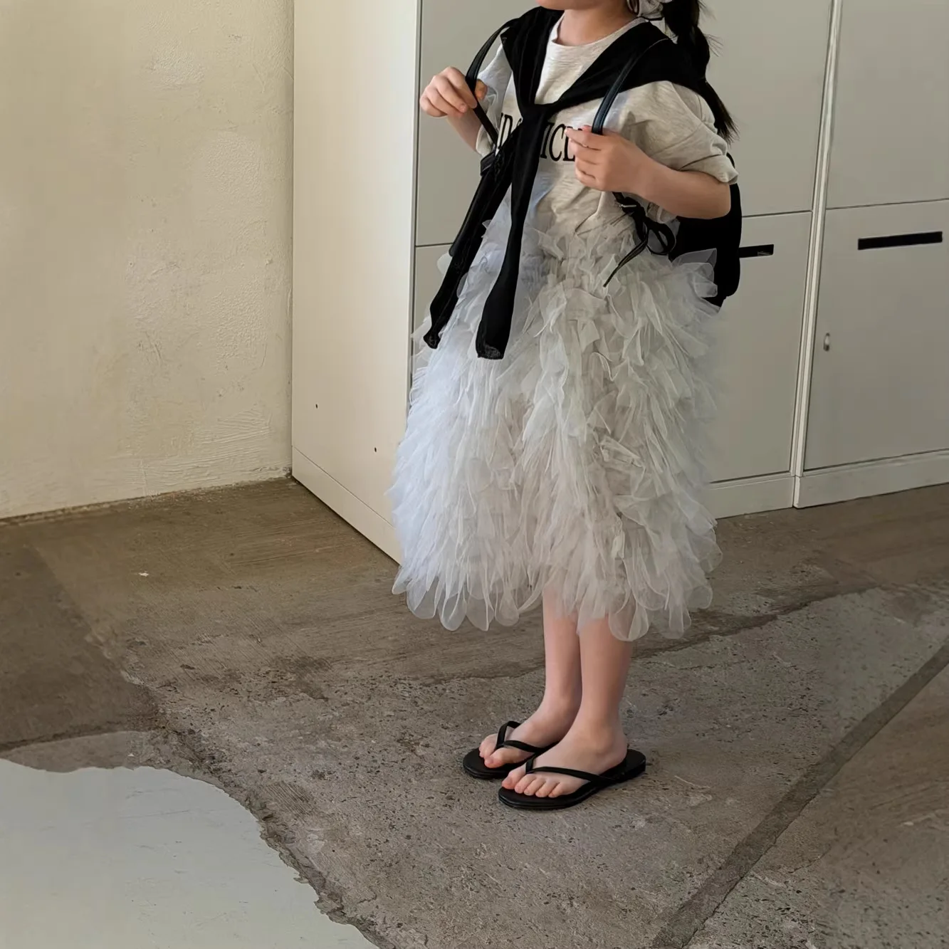 

2026 Spring Girls Loose Fluffy Gauze Skirt Versatile Bust Cake Skirt