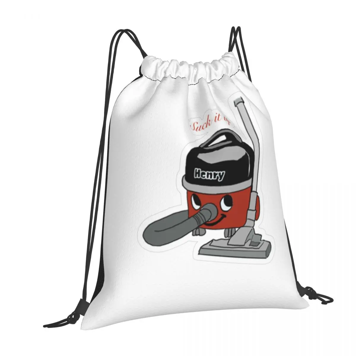 Henry Hoover Suck It Up Sticker Backpacks Casual Drawstring Bundle Pocket Sports Bag Book Bags for Travel Students