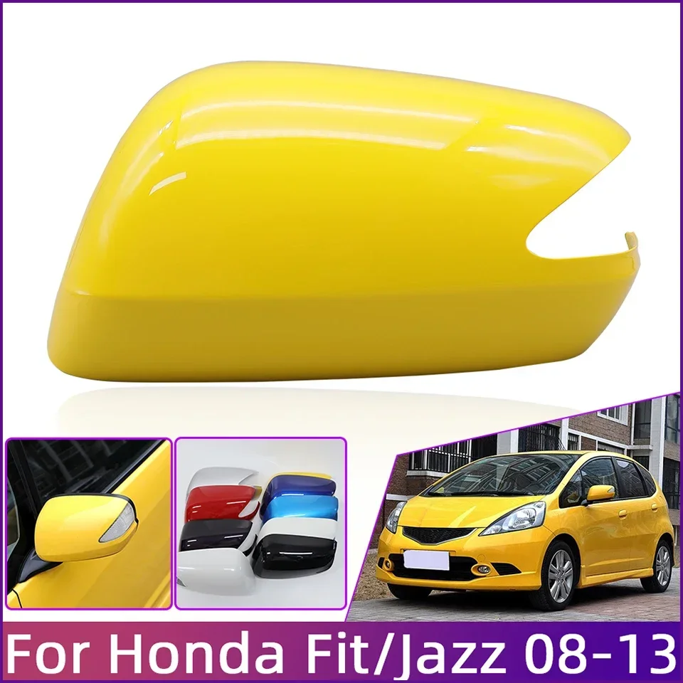 

Car Rearview Mirror Cover For Honda Fit Jazz 2008 2009 2010 2011 2012 2013 GE6 GE8 GP1 Wing Mirror Cap Housing Shell With Color