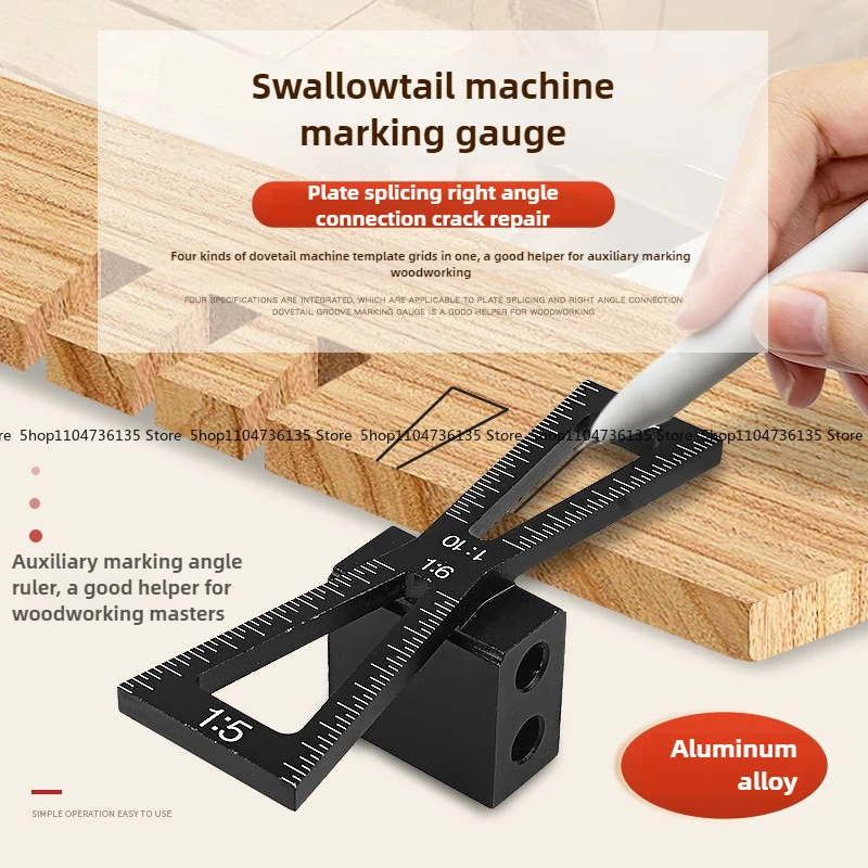 

Датчик для разметки шипа «ласточкин хвост», шаблон для деревообрабатывающего шипа и врезная конструкция, вспомогательная линейка, инструмент для рисования линий «сделай сам»