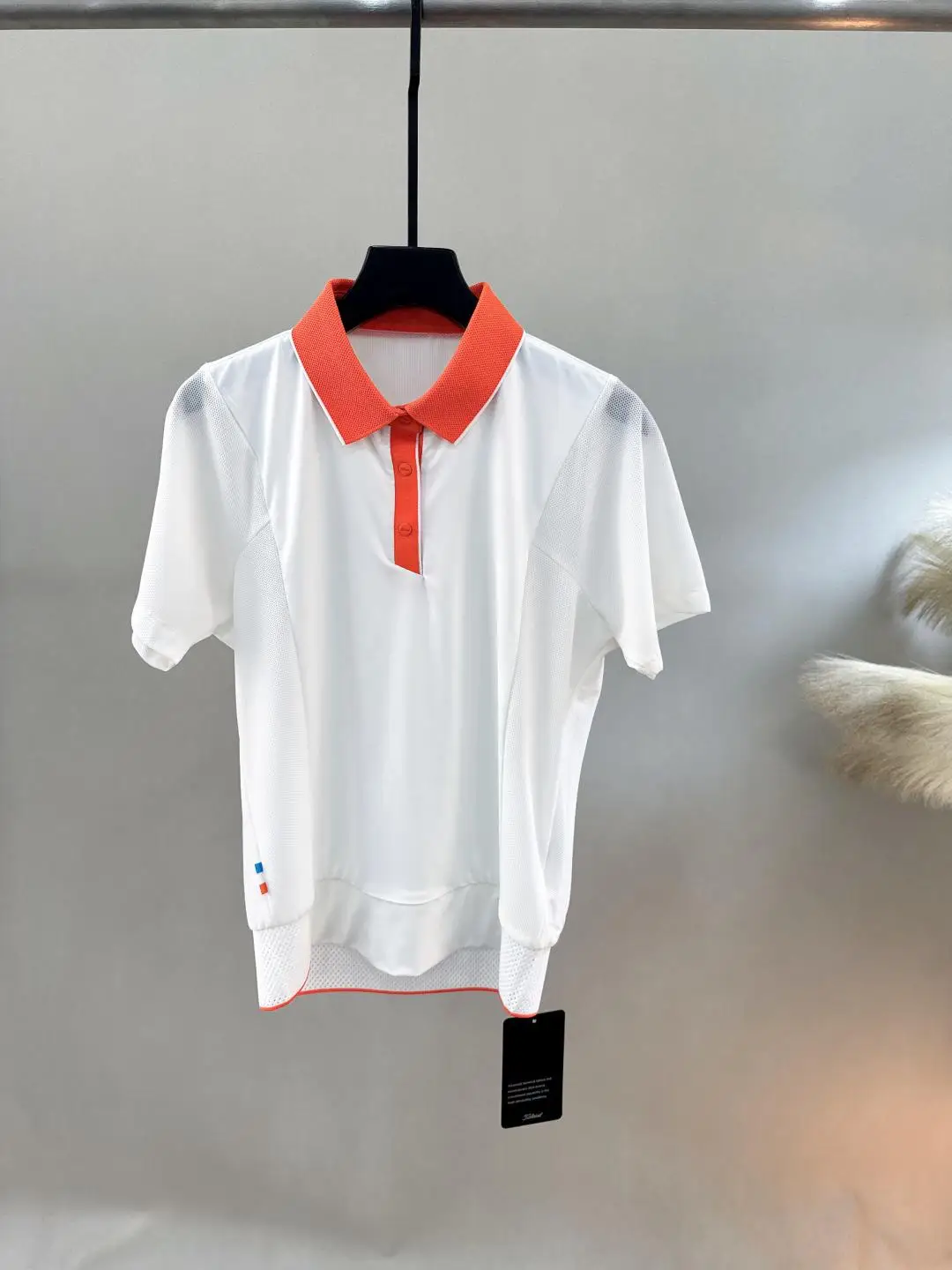 Women's Summer Golf Wear: Short-Sleeve Casual Top with Collar, Cooling and Breathable, Honeycomb-Patterned Design
