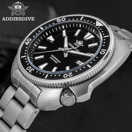 ADDIESDIVE nuevo reloj de cuarzo resistente al agua de 200M cristal de zafiro BGW9 bisel de cerámica luminosa reloj de buceo de acero inoxidable AD2507
