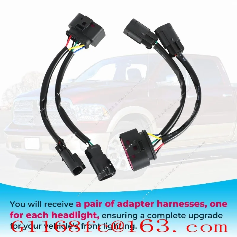 1 Pair of Car Headlight Wiring Harness 1500 2500 3500