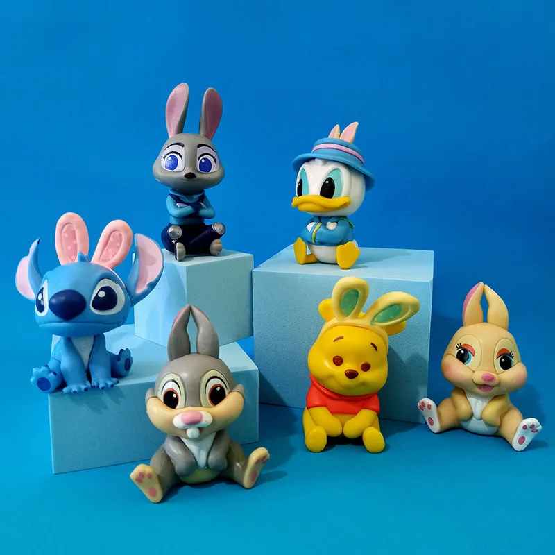 Figurines de dessin animé Disney, boîte aveugle mystère, point, figurines d'action Surprise, modèle de poupée, décoration de gâteau, cadeau pour enfants