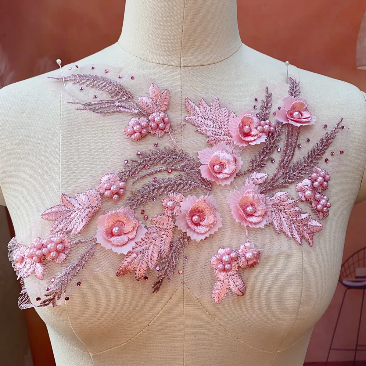 Color Three-dimensional Embroidery Lace Flower Handmade DIY Material Accessories