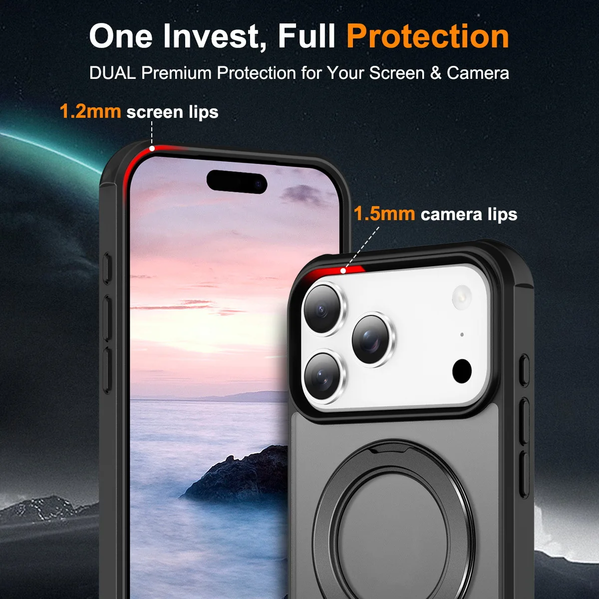 

Чехол для телефона с магнитной подставкой и беспроводной зарядкой Magsafe для iPhone 15 16 17 Pro Max 16E 14 13 12 11, противоскользящий чехол-бампер