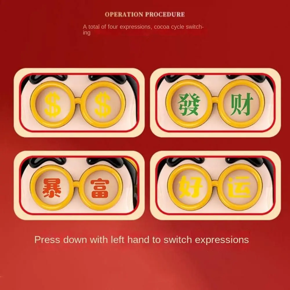 

Chinese Style God of Wealth Face Changing Plastics DIY Crafts Sichuan Face Changing Bless Mini Face Changing Christmas Dolls