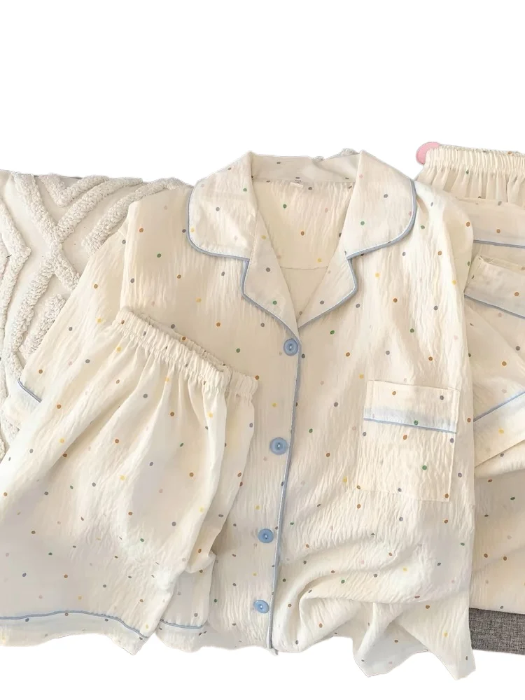 

3PCS Cloud Cotton Women Summer Loose Ort Home Clothes Set Cute Plus Size Comfortable Nightgown Tee Pieces Set