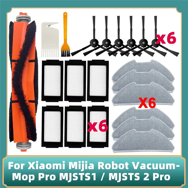 

ABUS-For Xiaomi Mijia Robot Vacuum-Mop Pro MJSTS1 /MJSTS 2 Pro Robot Cleaner Main Side Brush Mop Cloth Filter Part
