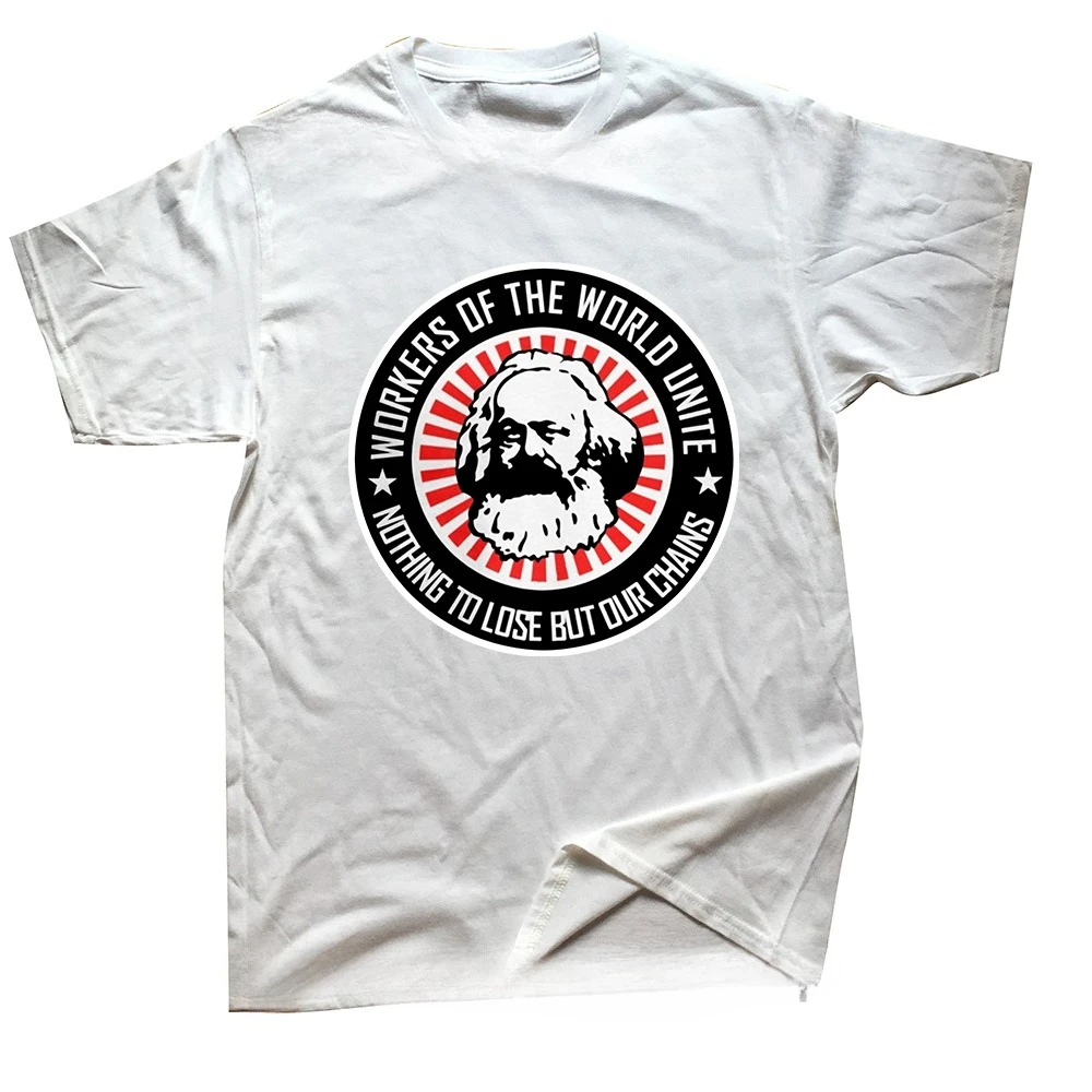 جديد كارل ماركس العمال توحيد الجدة الشيوعية الماركسية الاشتراكية تي شيرت الجرافيك الشارع الشهير قصيرة الأكمام هدايا عيد ميلاد تي شيرت #1