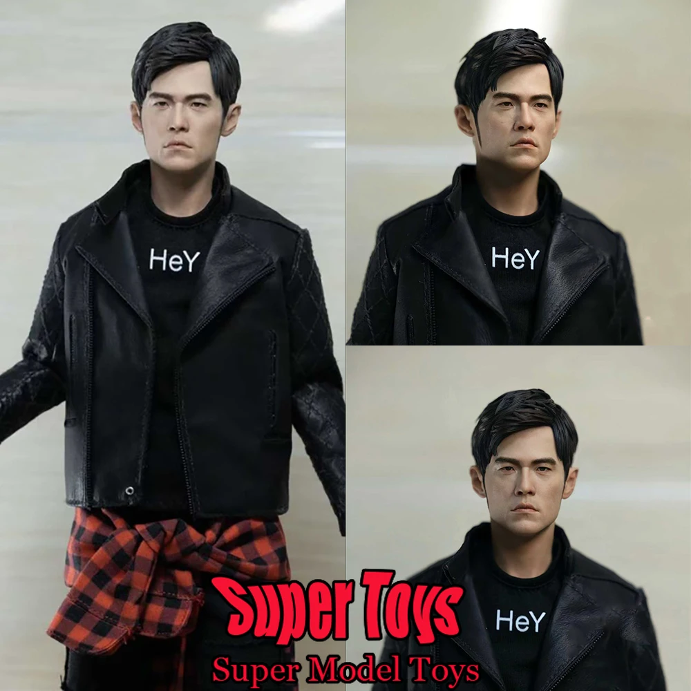 MT TOYS MT-005 1/6 Scale Male Soldier Head Sculpture Jay Chou Famous Chinese Singer Head Carving Fit 12'' Action Figure Doll