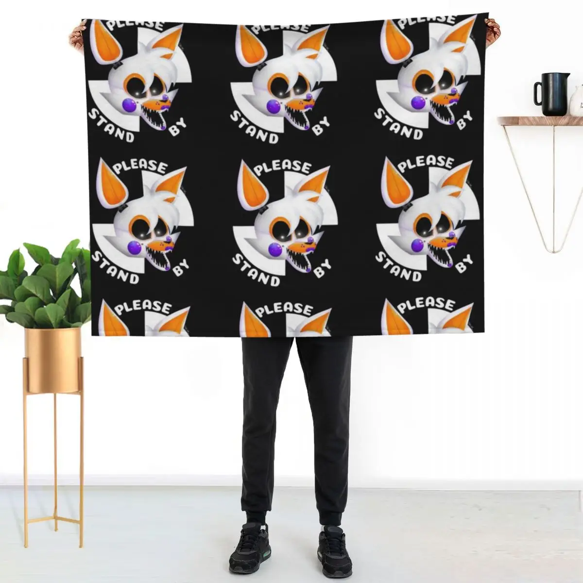 Lolbit please stand by Throw Blanket Hairys Luxury Brand Bed Moving for babies Blankets Sofas Of Decoration Blankets