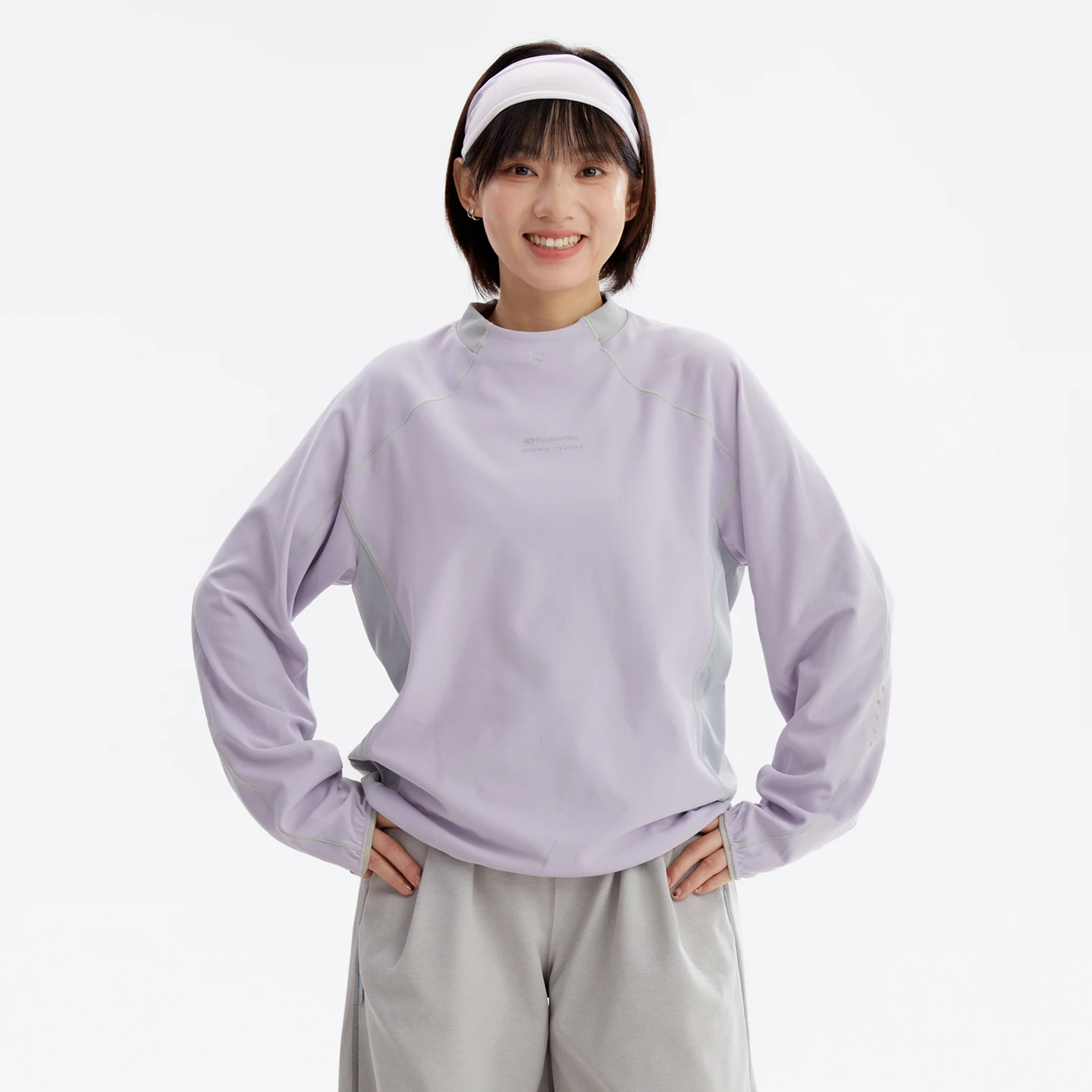 Unisex Outdoor Quick Dry Long Sleeve Tee Sun Protection Reflective Thumb Hole Mock Neck Anti-static Pullover Hiking Fishing Run