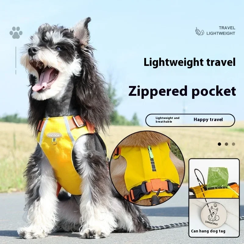 

Dog Leash Breathable Waterproof Explosion-proof Small and Medium-sized Dog Leash Dog Chain Pet Chest and Back Walking Leash