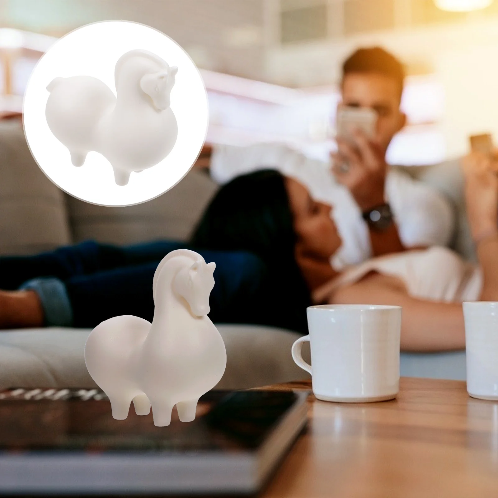 

Ceramic Horse Adornment High Quality Decorative Tea Pet Unique Creative Shape Desk Table Ornament Home Tearoom Artware