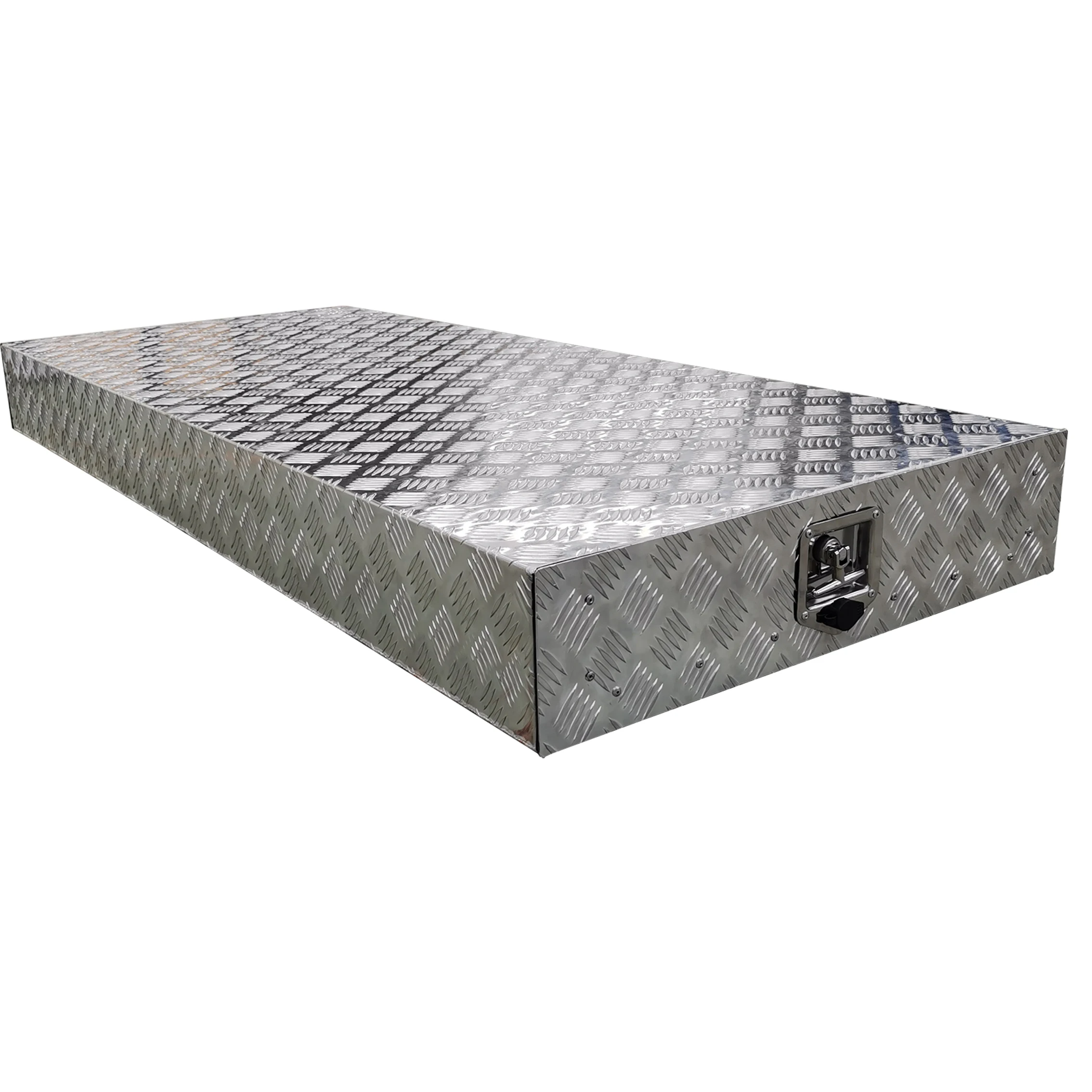 Aluminum Storage Truck Bed Tool Box With Shelf And Drawers For Trailer And Pickup Auto Sliver Piece Drawers