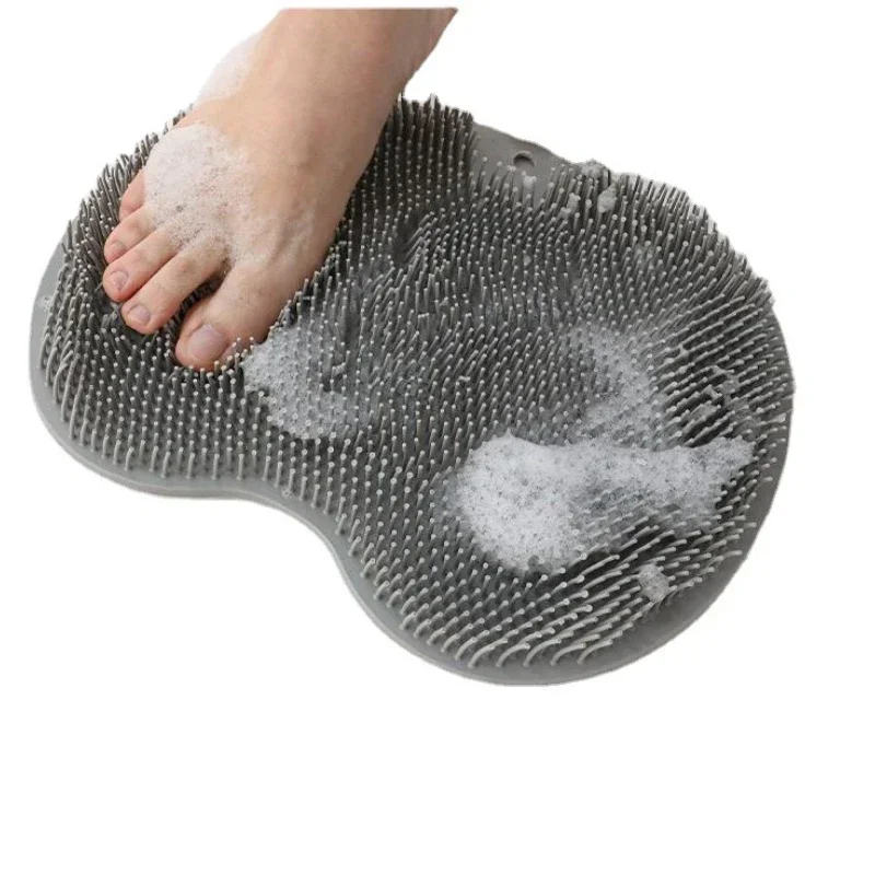 Body Cleaning Bathing Tool Silicone Wash Feet Bathroom Exfoliating Shower Massage Bathing Non-slip Bath Mat Back Brush Foot Wash