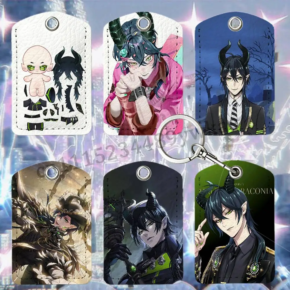 M-Malleus D-Draconia PU Leather IC Holder Keychain RFID Access Control Door Elevator Card Protector 4.5x6cm