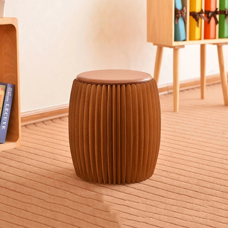 Nordic Furniture,Kraft Paper Stool,Folding Stool,Porch Shoe Changing Stool,Footstool,Mobile Seat, Leisure Chair,Home Accessories