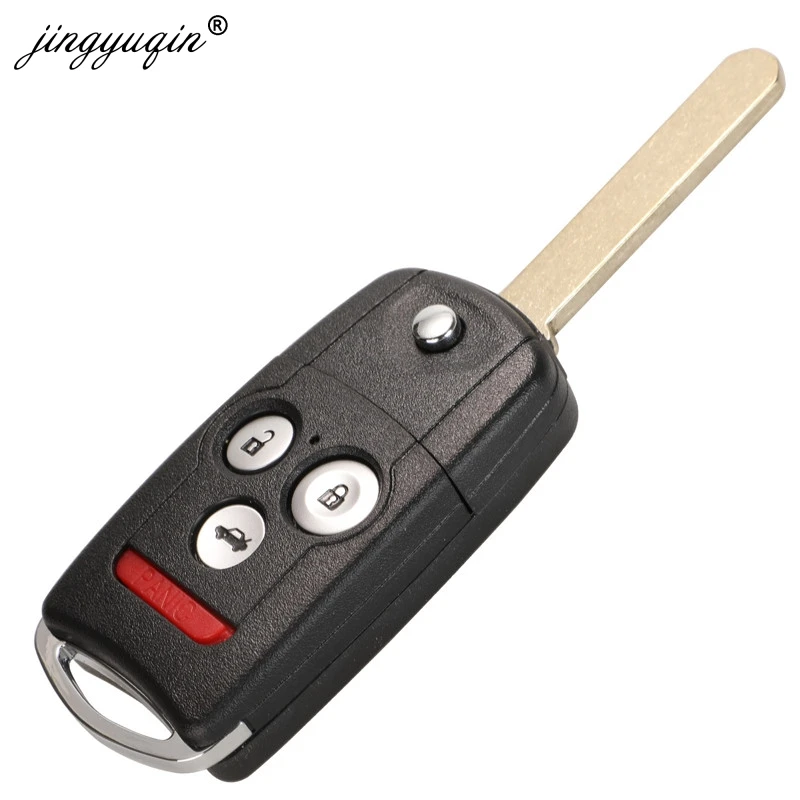 Jingyuqin 2/3/4 botones Flip carcasa de la llave a distancia del coche Fob para Honda Acura Civic Accord Jazz CRV clave HRV carcasa de reemplazo