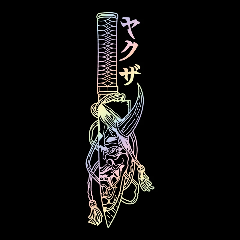 Pegatina JDM para coche, decoración de máscara Hannya, parabrisas trasero, pegatinas de Anime japonés, calcomanías de vinilo impermeables externas
