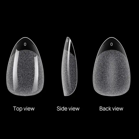 600 पीस नेल टिप्स छोटे बादाम के आकार के आधे मैट क्लियर ऐक्रेलिक फाल्स नेल टिप्स नेल एक्सटेंशन मैनीक्योर टूल्स के लिए 12 best sales नकली नाखून छोटे - №2