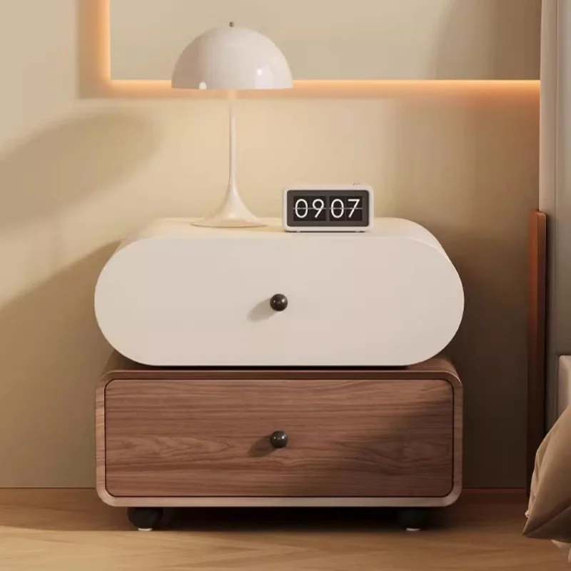 

Minimalist Elegant Nightstand Wall Mounted Wooden Bedside Table Modern Bedroom Furniture Space Saving Luxury Home Design