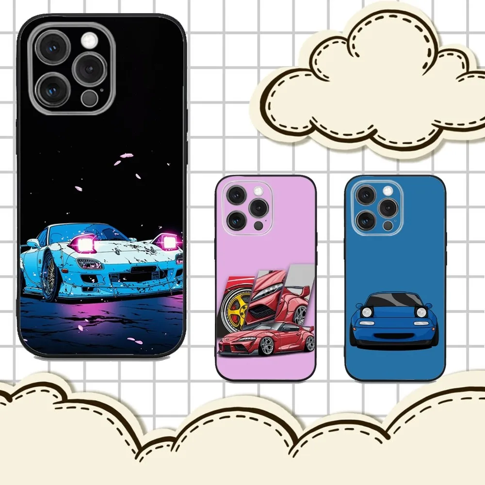 

M-Miata Car MX5 Phone Case For iPhone 16e,16,15,14,13,12,11,Pro,X,XS,Max,XR,Plus,Mini Soft Black Cover