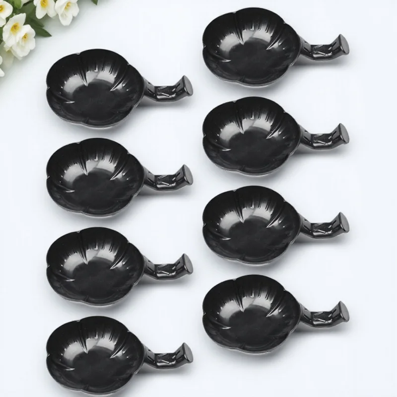 12 Buah Mangkuk Cuci Kuas Kaligrafi Hitam Plum Dish Alat Seni Desktop Tempat Tinta Multifungsi Untuk Kantor