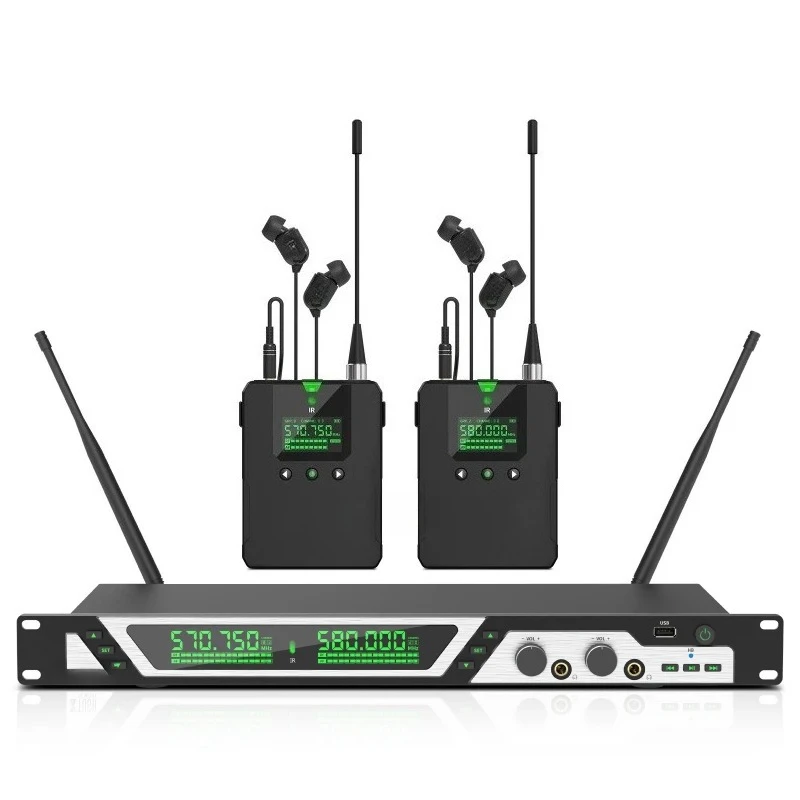 

Professional stereo stage Wireless earphone monitoring system In-ear listening band singer performance