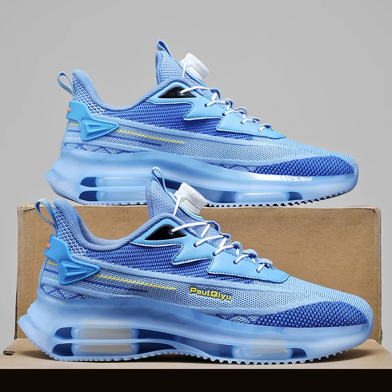 

Mens Sports Shoes Mesh Soft Comfortable Summer Flat Trendy Sneakers 2025 New Rotating Button Training Running Shoes for Man