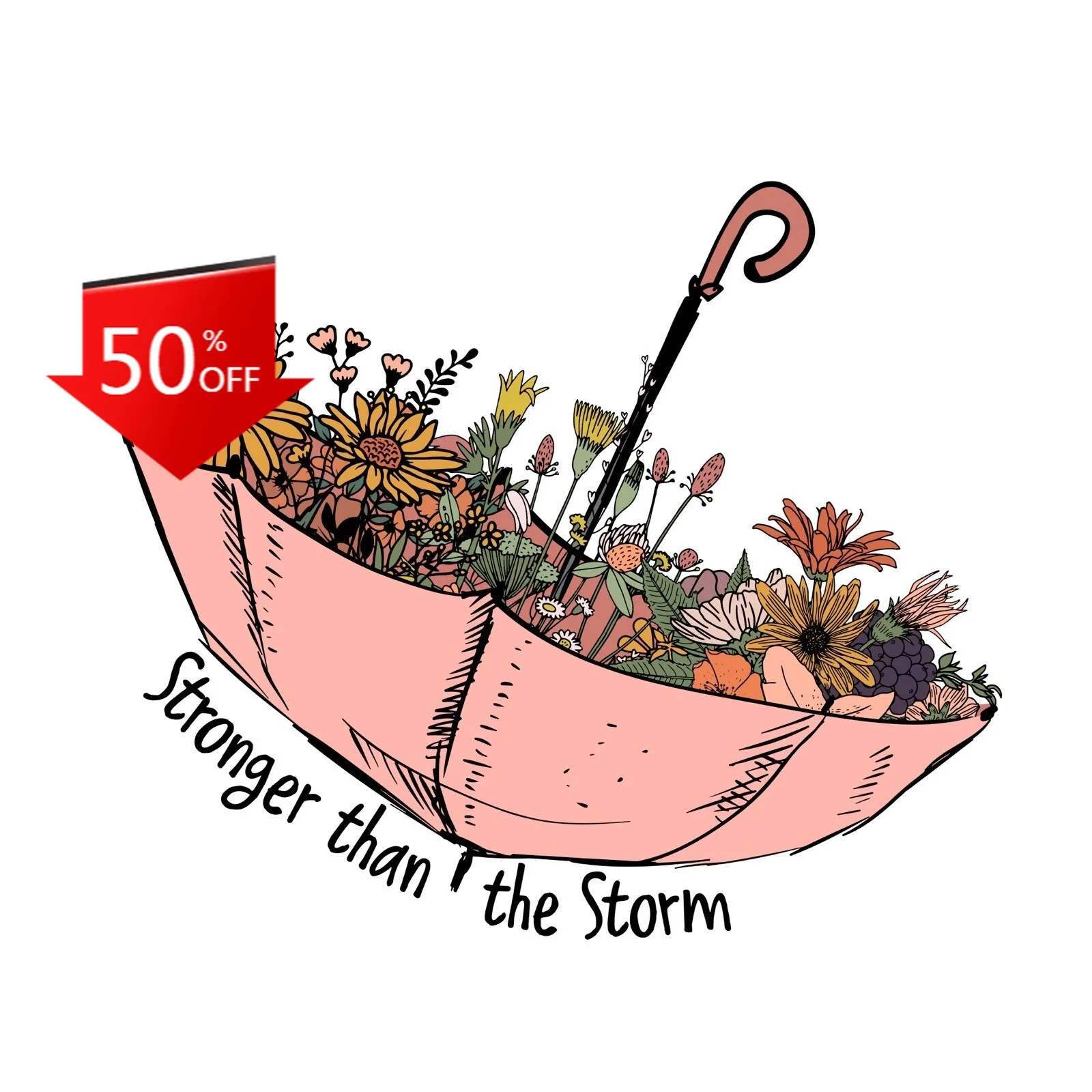 

Positive Than The Storm Funny Car Laptop Window Bumper Waterproof Vinyl Decal Accessory Vintage Cute Aesthetic Aesthetic