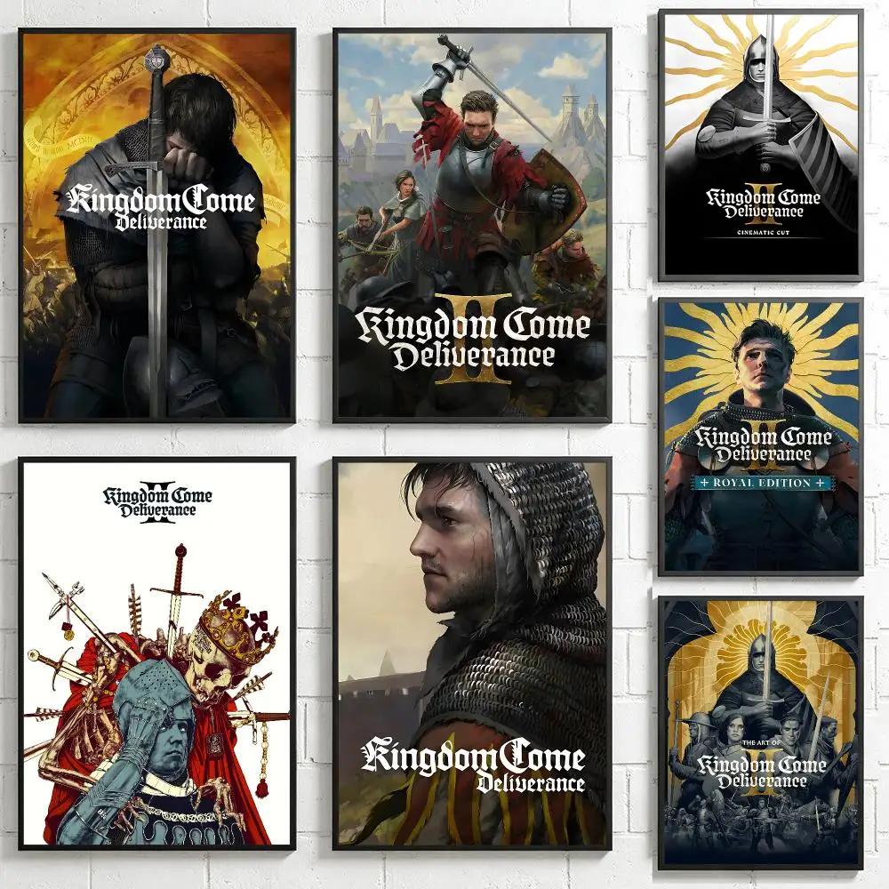 game Kingdom Come Deliverance 2 Poster HD Poster Retro Industrial Style Suitable for Living Room Bar Corridor and Gift Giving