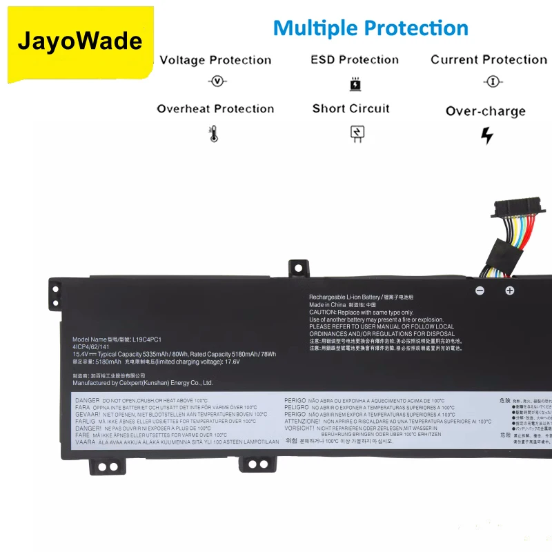 New L19C4PC1 L19M4PC1 Laptop Battery For Lenovo Legion Y7000P R7000P 5P-15IMH05 Legion 5-15IMH05 5-15ARH05 5B10W861 Batteries