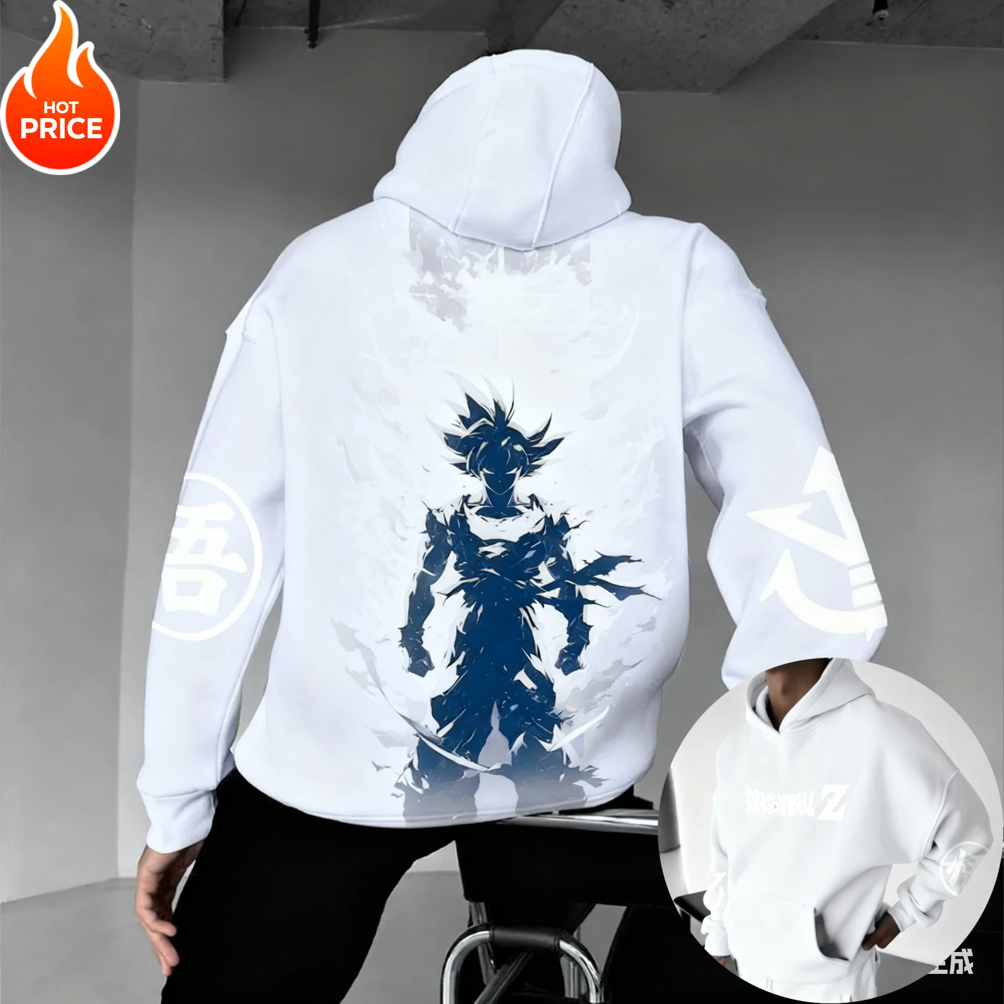 سون جوكو لعبة دراغون بول سايان هاراجوكو ملابس الشارع الخريف الرجال خمر هوديي الشتاء النساء المتضخم مقنعين البلوز طويلة الأكمام #5